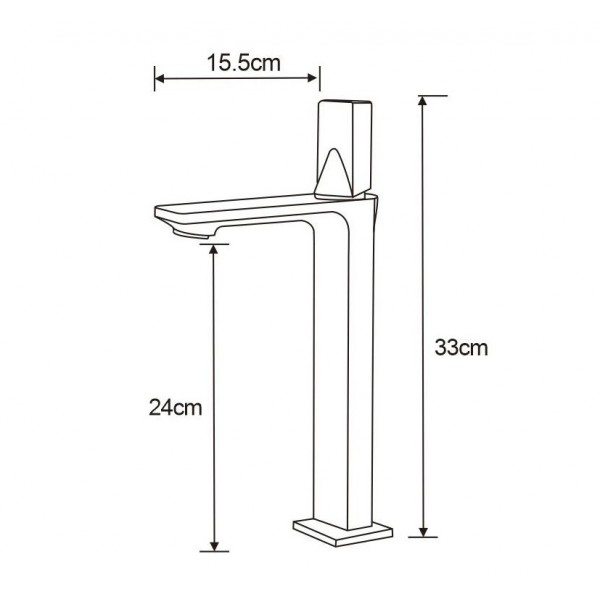 Смеситель для раковины MEXEN CRUX BLACK черный, высокий