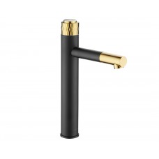 Змішувач для раковини MEXEN DIAMOND BLACK GOLD чорний/золото високий
