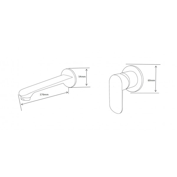 Смеситель для раковины MEXEN DOX CHROME хром + BOX скрытого монтажа