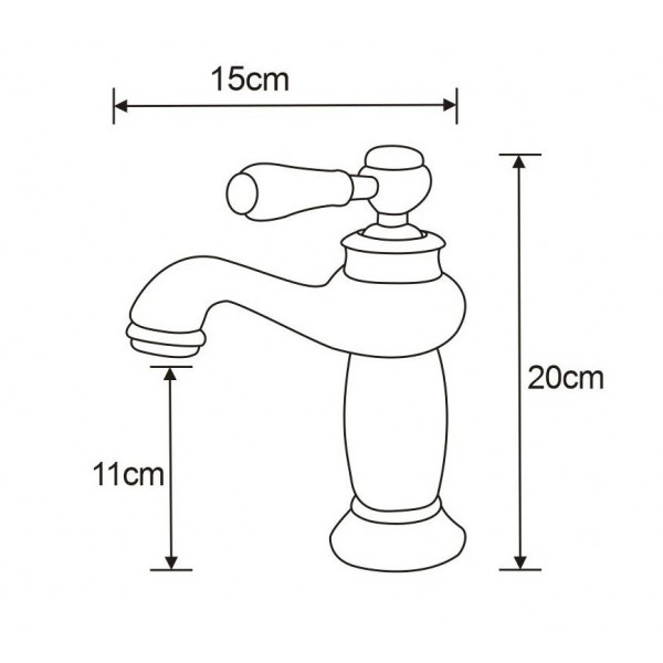 Змішувач для раковини MEXEN DRACO BLACK чорний, низький