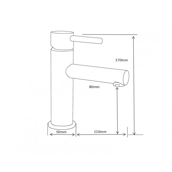 Змішувач для раковини MEXEN ELBA BLACK чорний, низький