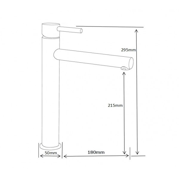 Смеситель для раковины MEXEN ELBA CHROME хром, высокий
