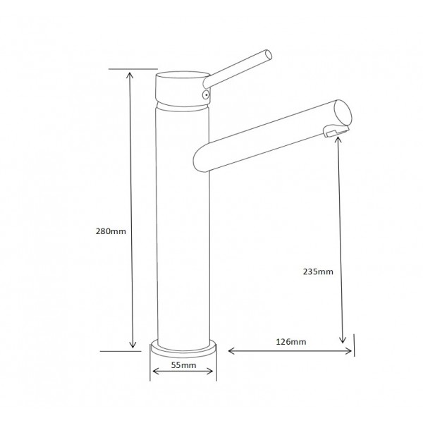 Смеситель для раковины MEXEN ERI BLACK черный, высокий