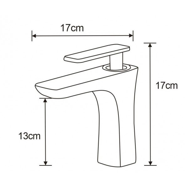 Змішувач для раковини MEXEN INDUS WHITE GOLD білий/золотий, низький