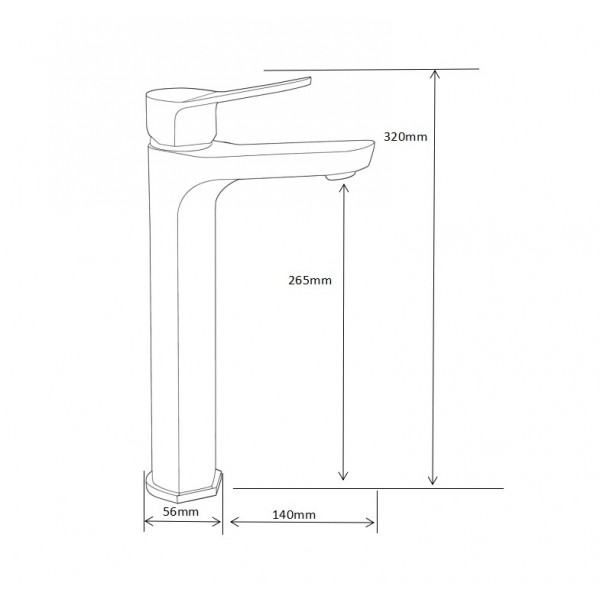 Змішувач для раковини MEXEN LERMA BLACK GOLD чорний/золотий, високий