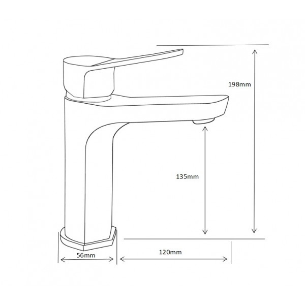 Змішувач для раковини MEXEN LERMA CHROME хром, низький
