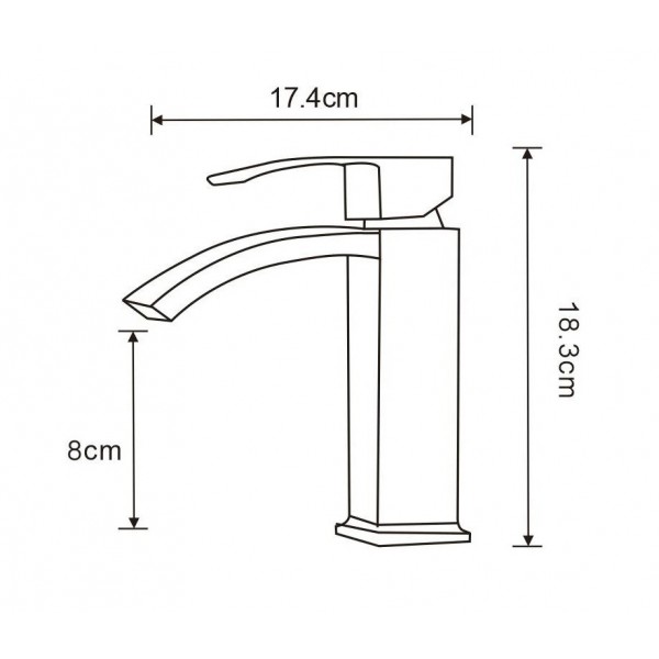 Змішувач для раковини MEXEN LIBRA CHROME хром, низький