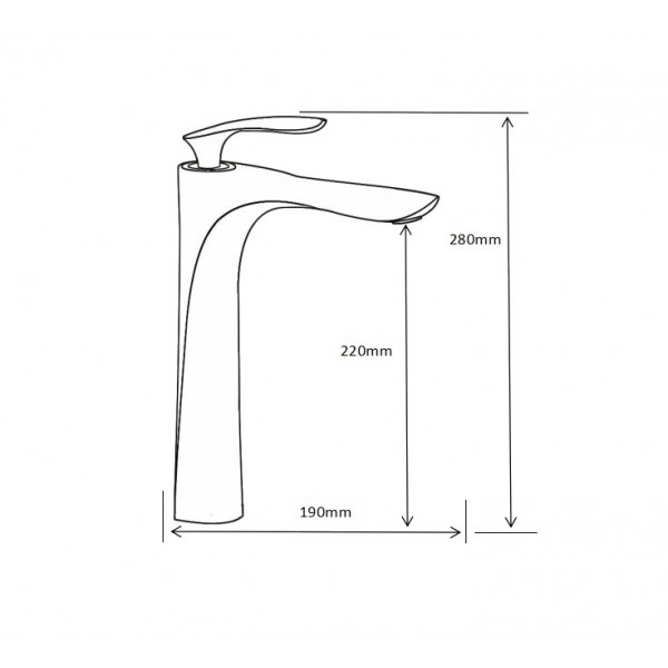 Смеситель для раковины MEXEN LILY BLACK CHROME черный/хром высокий