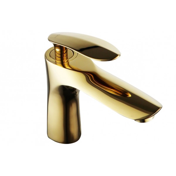 Смеситель для раковины MEXEN LILY GOLD золотой, низкий