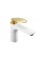 Смеситель для раковины MEXEN LILY WHITE GOLD белый/золото низкий