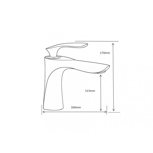 Смеситель для раковины MEXEN LILY WHITE GOLD белый/золото низкий