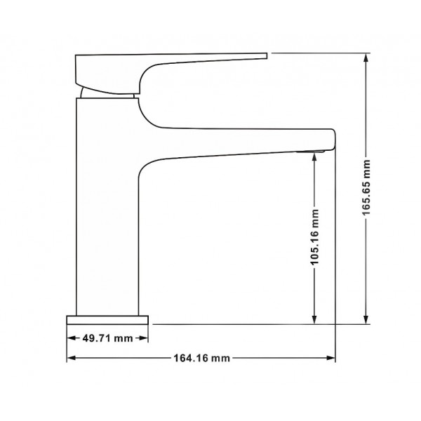 Змішувач для раковини MEXEN LYNX BLACK чорний, низький