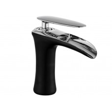 Змішувач для раковини MEXEN LYRA BLACK CHROME чорний/хром низький