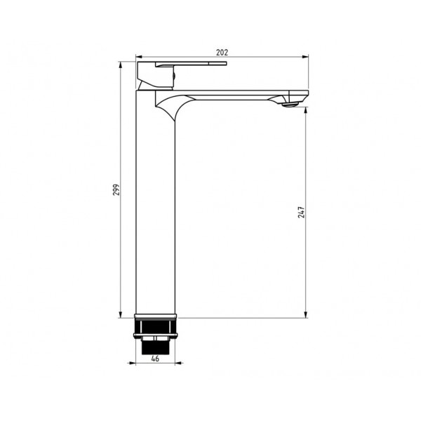 Смеситель для раковины MEXEN MILO GOLD золотой, высокий