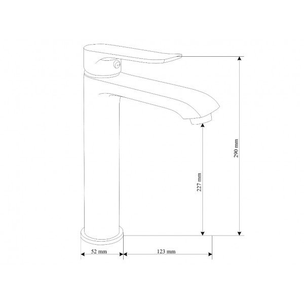 Змішувач для раковини MEXEN PECOS BLACK чорний