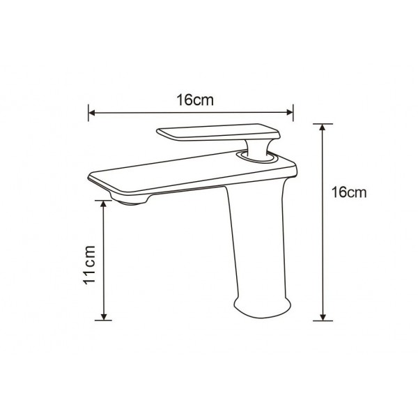 Смеситель для раковины MEXEN PURUS WHITE GOLD белый/золотой, низкий
