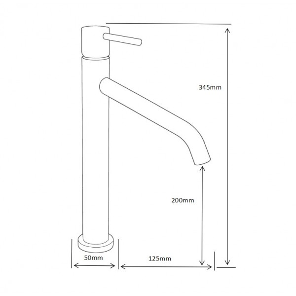 Змішувач для раковини MEXEN RUMBA GOLD золотий, високий