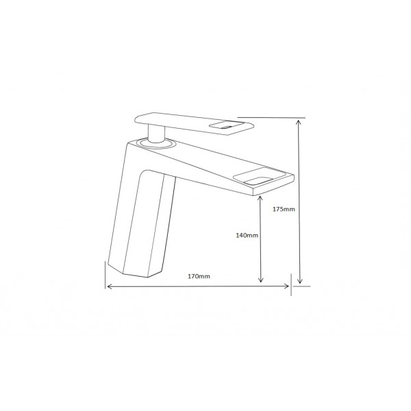 Змішувач для раковини MEXEN TOPAZ CHROME хром, низький