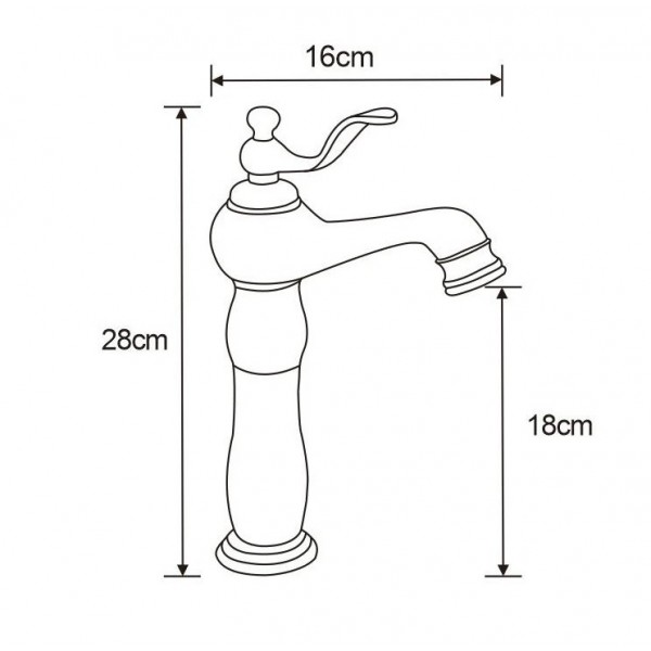 Смеситель для раковины MEXEN VELA GOLD золотой, высокий