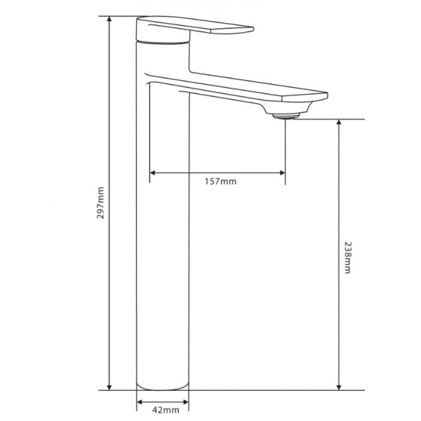 Смеситель для раковины MEXEN ZERO BLUE PINK голубой/розовый, высокий