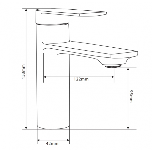 Смеситель для раковины MEXEN ZERO CHROME хром, низкий