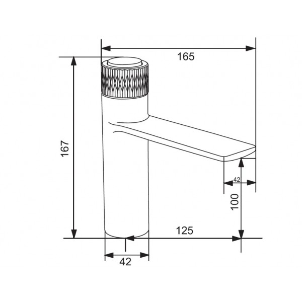 Змішувач для раковини MEXEN ZERO+ GOLD золотий, низький
