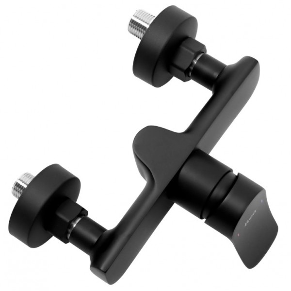 Смеситель для ванны и душа REA DART BLACK черный настенный