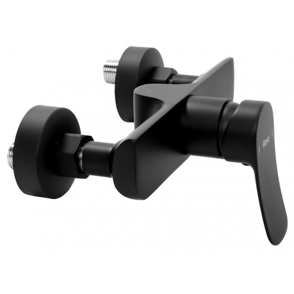 Смеситель для ванны и душа REA DART BLACK черный настенный