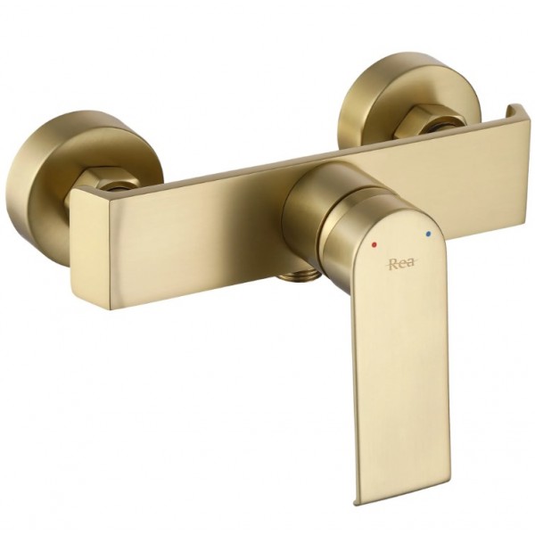 Змішувач для ванни та душу REA HASS BRUSHED GOLD настінний