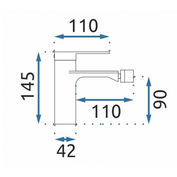 Смеситель для биде REA STORM GUN GREY серый