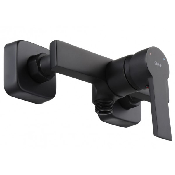 Змішувач для ванни та душу REA ARGUS BLACK MATT чорний настінний без виливу