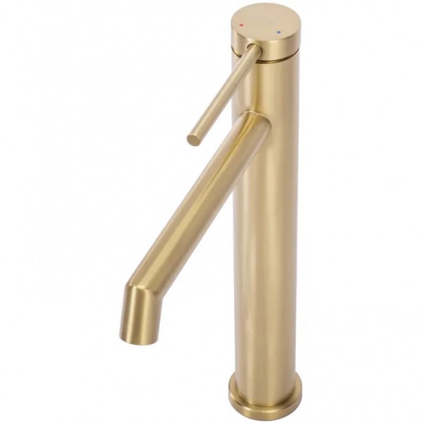 Змішувач для раковини REA FOSS BRUSHED GOLD золотий матовий високий
