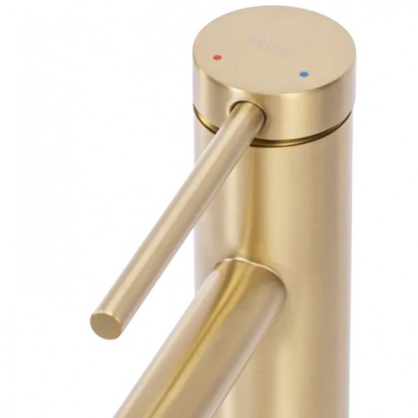 Змішувач для раковини REA FOSS BRUSHED GOLD золотий матовий високий
