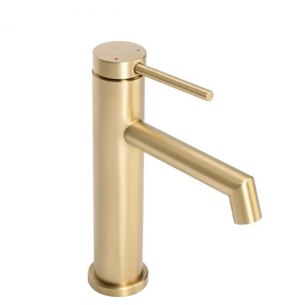 Змішувач для раковини REA FOSS BRUSHED GOLD золотий матовий низький