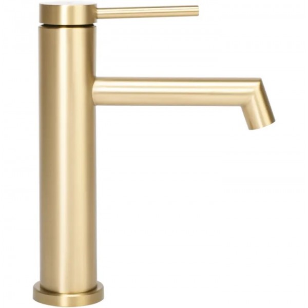 Змішувач для раковини REA FOSS BRUSHED GOLD золотий матовий низький