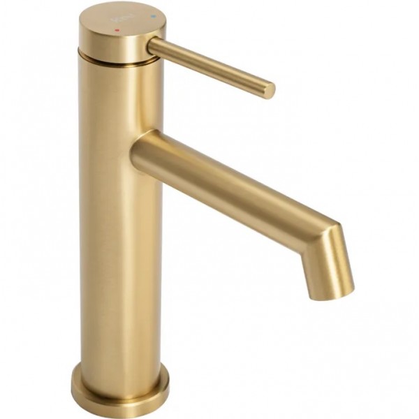 Змішувач для раковини REA FOSS BRUSHED GOLD золотий матовий низький