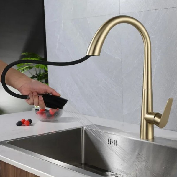 Смеситель для кухни REA ROSS BRUSHED GOLD матовое золото