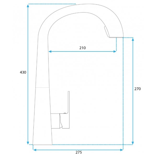 Смеситель для кухни REA ROSS BRUSHED GOLD матовое золото