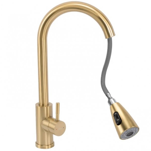 Змішувач для кухні REA CROSS BRUSHED GOLD матове золото
