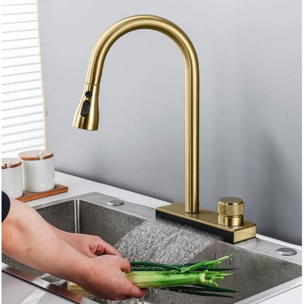 Змішувач для кухні REA CONOR BRUSHED GOLD матове золото