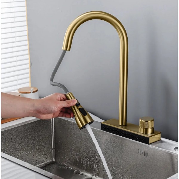 Змішувач для кухні REA CONOR BRUSHED GOLD матове золото