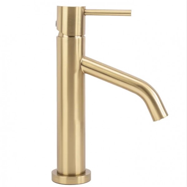 Змішувач для раковини REA LEVEL BRUSHED GOLD матове золото низький