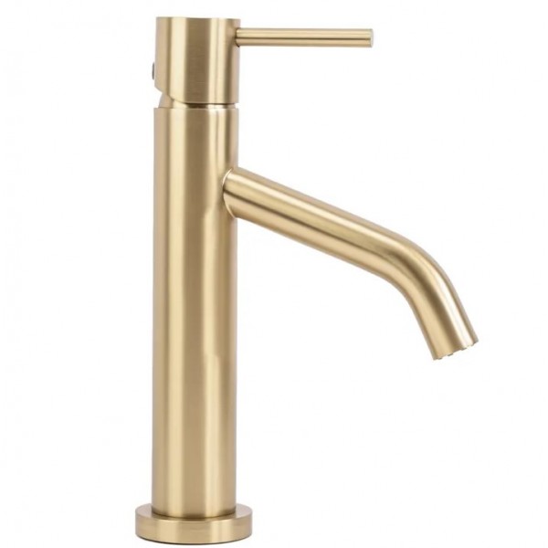 Змішувач для раковини REA LEVEL BRUSHED GOLD матове золото низький