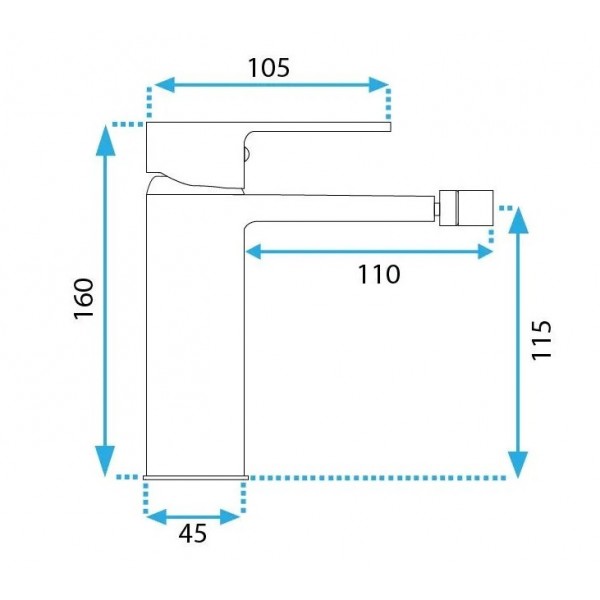Змішувач для біде REA ARGUS GOLD золотий