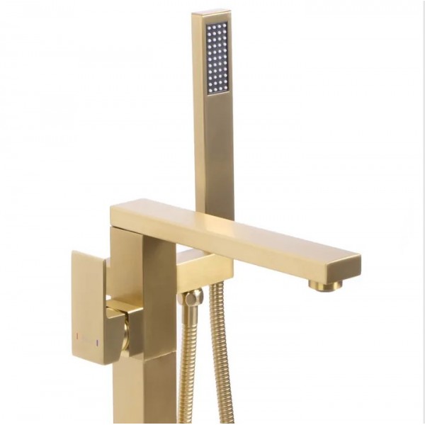Змішувач для ванни REA TERY BRUSHED GOLD матове золото підлоговий