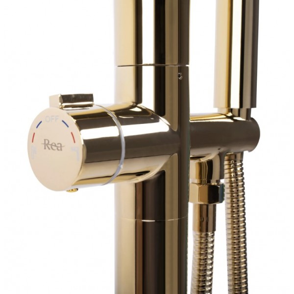 Змішувач для ванни REA CLARK GOLD золотий підлоговий