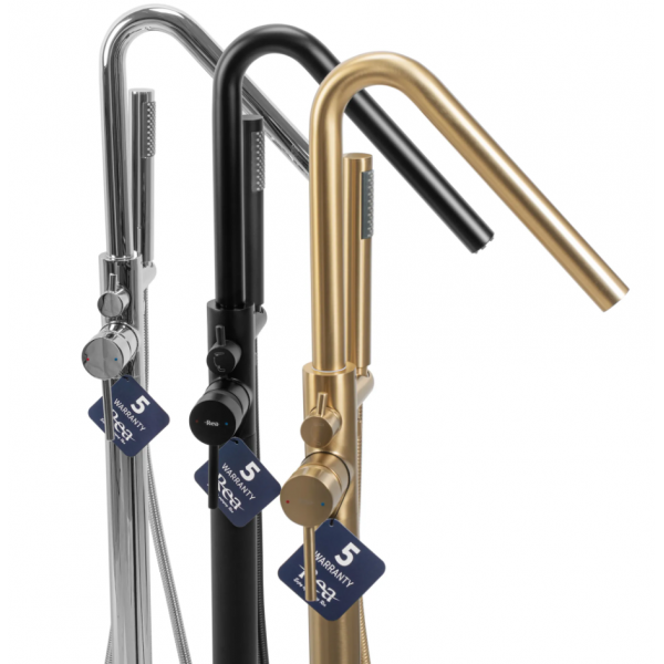 Змішувач для ванни REA ARAS BRUSHED GOLD для підлоги