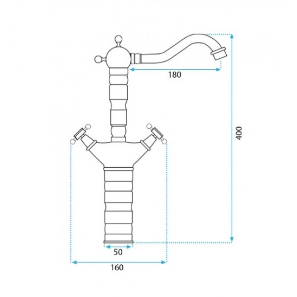 Смеситель для кухни REA RUSTICO BRUSHED GOLD золотой матовый