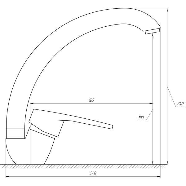 Змішувач для кухні одноважільний DOMINO 000010110