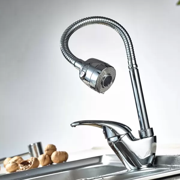 Змішувач для кухні з гнучким виливом FRAP F4303